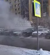 Так выглядит прорыв тепловой трубы на улице 7 Апреля в Бишкеке Главная