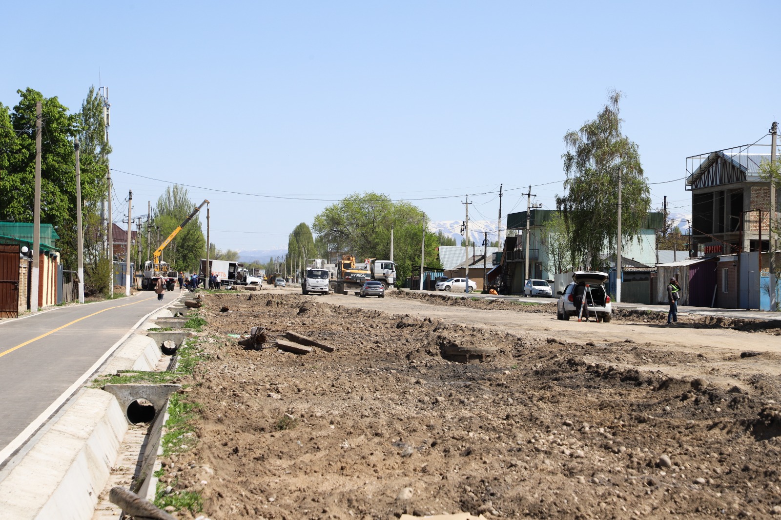 187d7996 91a0 4b19 b5ad cfe7917da8ad талас шаарында 40 чакырым ички жолдорду куруу иштери башталды