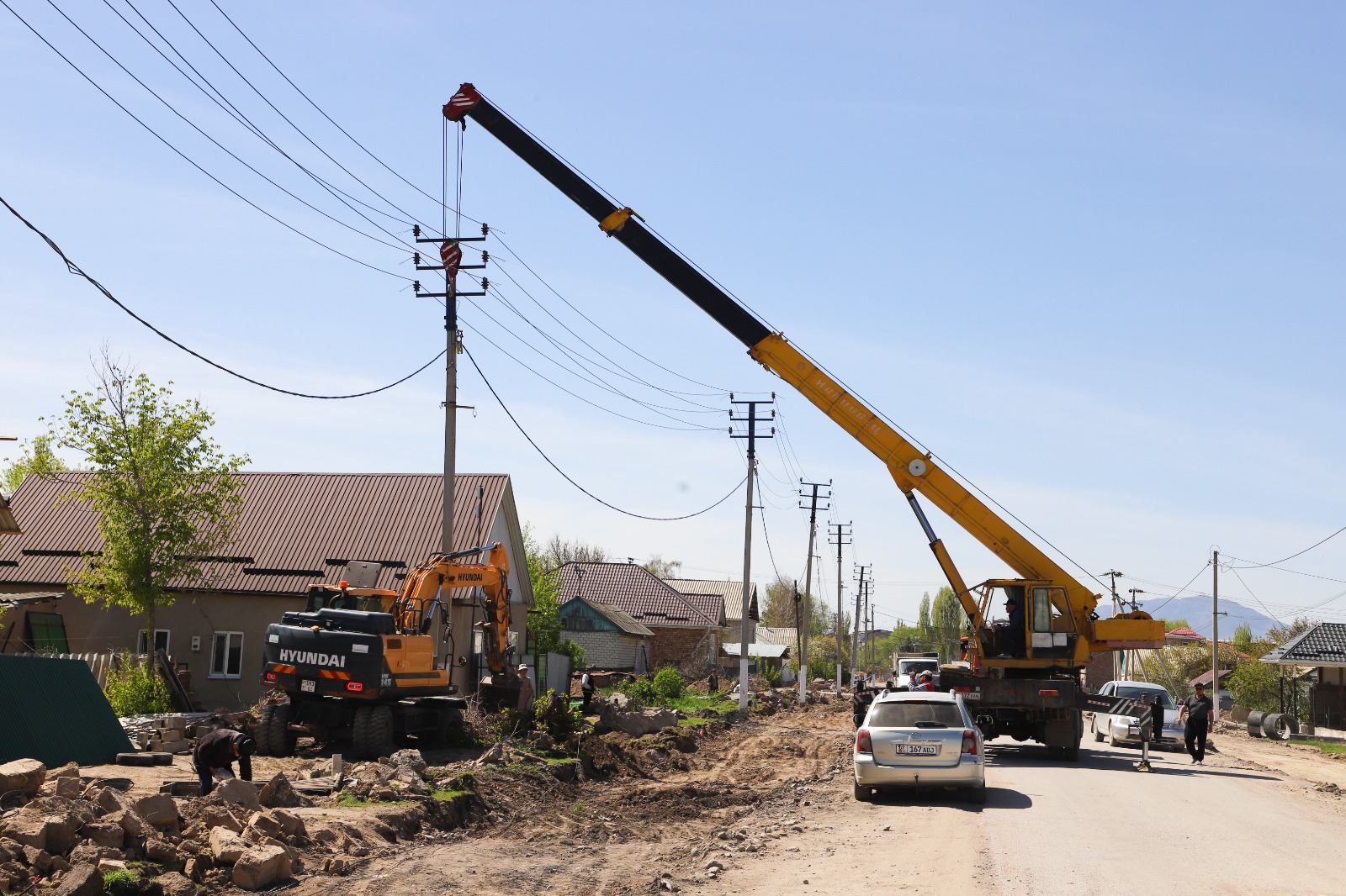 D0da1655 be57 4a4a ac4d 6b2723e6b56c талас шаарында 40 чакырым ички жолдорду куруу иштери башталды