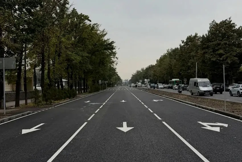 На участке проспекта Чуй в Бишкеке открыли движение после ремонта